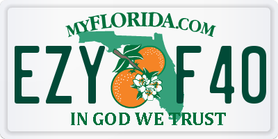 FL license plate EZYF40