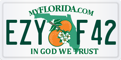 FL license plate EZYF42