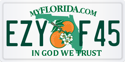 FL license plate EZYF45