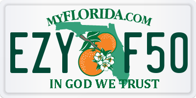 FL license plate EZYF50