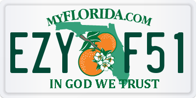 FL license plate EZYF51