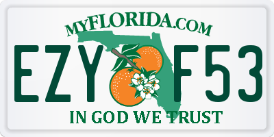 FL license plate EZYF53