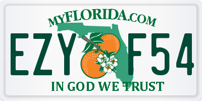 FL license plate EZYF54