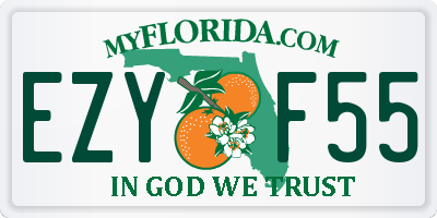 FL license plate EZYF55