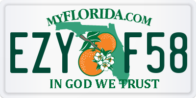 FL license plate EZYF58