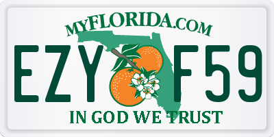 FL license plate EZYF59