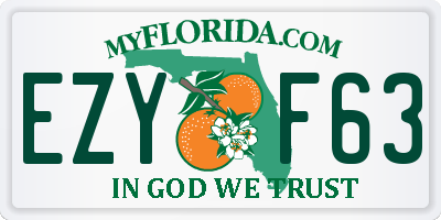 FL license plate EZYF63