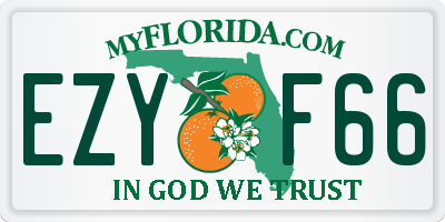 FL license plate EZYF66