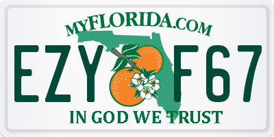 FL license plate EZYF67