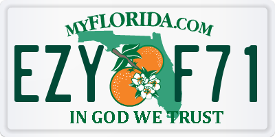 FL license plate EZYF71