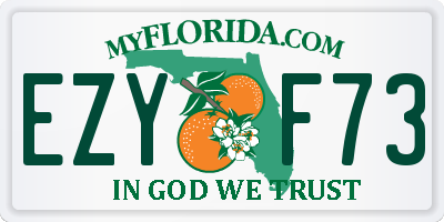 FL license plate EZYF73