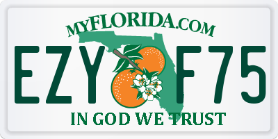 FL license plate EZYF75