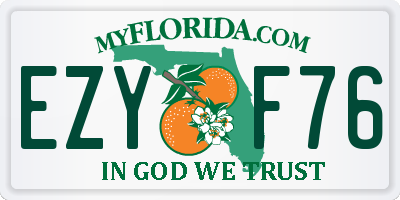 FL license plate EZYF76