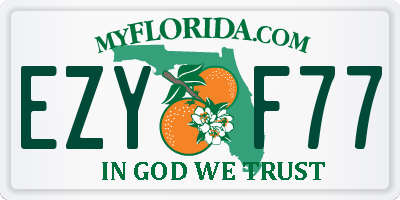 FL license plate EZYF77