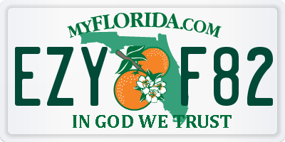 FL license plate EZYF82