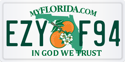 FL license plate EZYF94