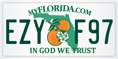 FL license plate EZYF97