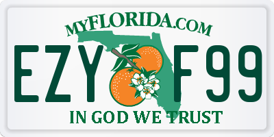 FL license plate EZYF99