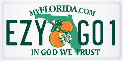 FL license plate EZYG01