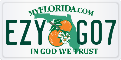 FL license plate EZYG07