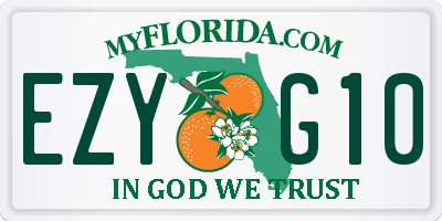 FL license plate EZYG10