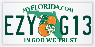 FL license plate EZYG13