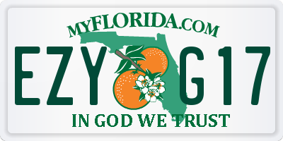 FL license plate EZYG17