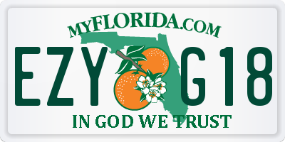 FL license plate EZYG18