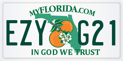 FL license plate EZYG21