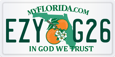 FL license plate EZYG26