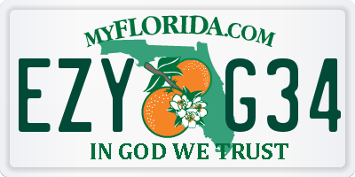 FL license plate EZYG34