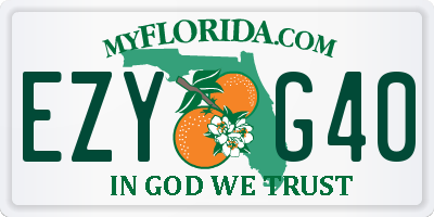 FL license plate EZYG40