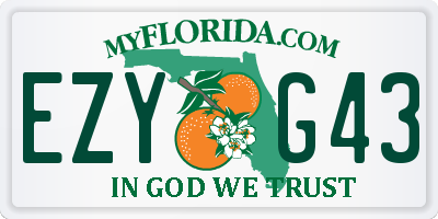 FL license plate EZYG43