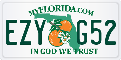 FL license plate EZYG52