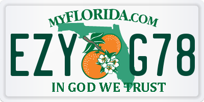 FL license plate EZYG78