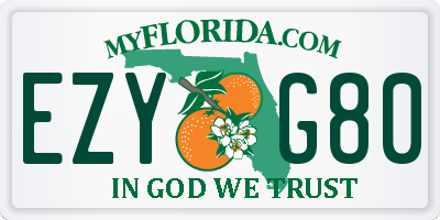 FL license plate EZYG80