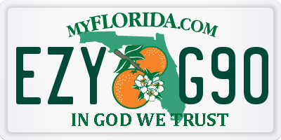 FL license plate EZYG90