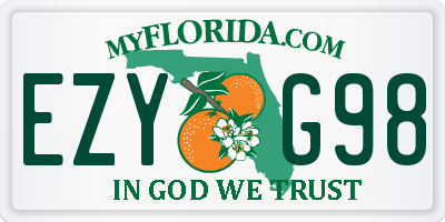 FL license plate EZYG98