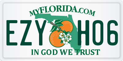 FL license plate EZYH06