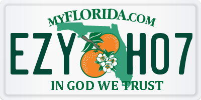 FL license plate EZYH07