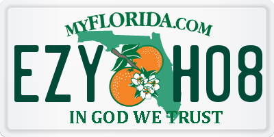 FL license plate EZYH08