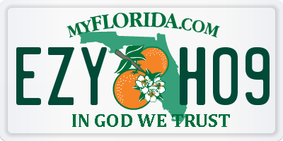 FL license plate EZYH09