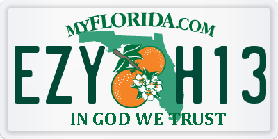 FL license plate EZYH13