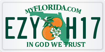 FL license plate EZYH17