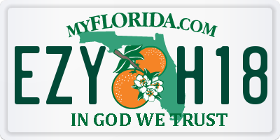 FL license plate EZYH18