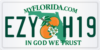 FL license plate EZYH19