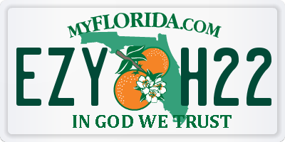 FL license plate EZYH22