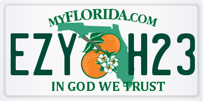 FL license plate EZYH23