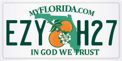 FL license plate EZYH27