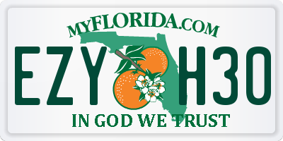 FL license plate EZYH30